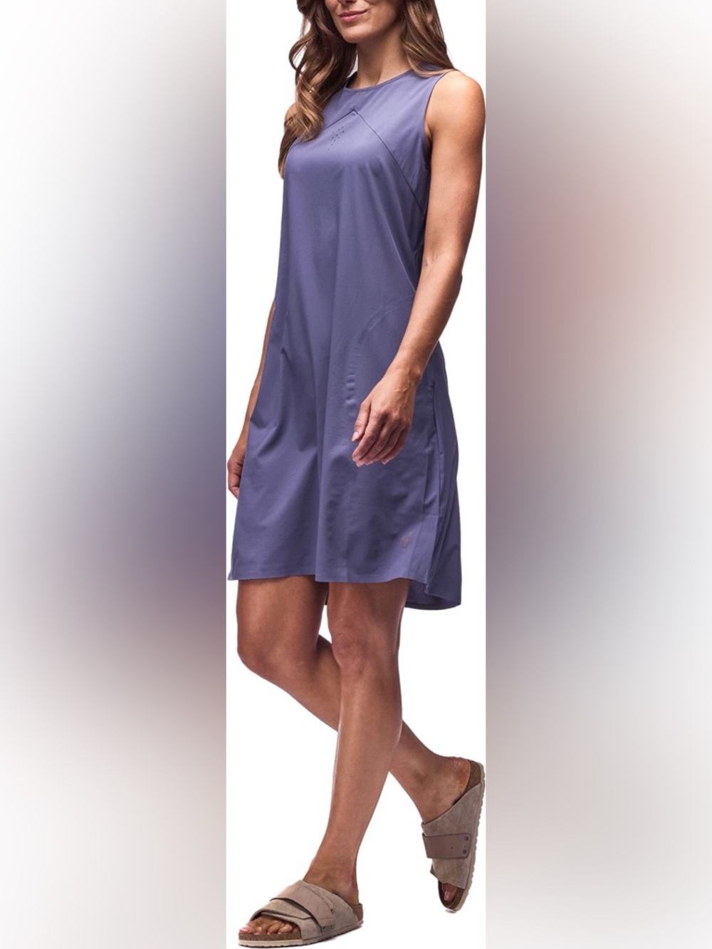 INDYEVA Lieve sleeveless dress knee length stretch travel dress, medium